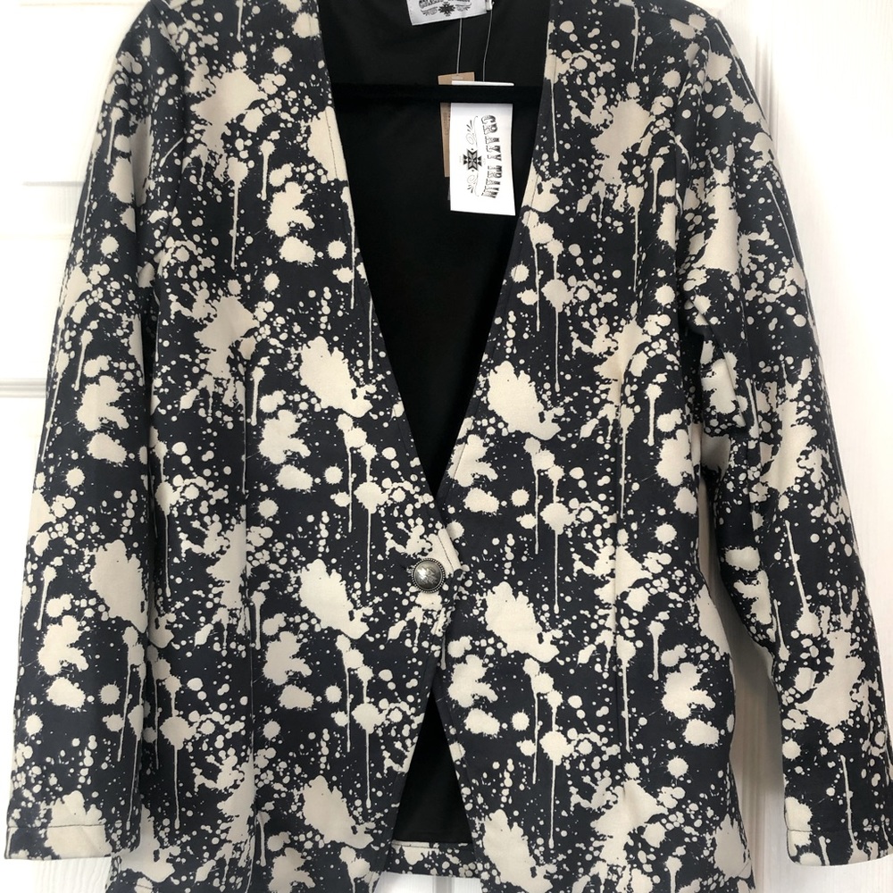 BNWT Crazy Train Splatter Jacket!
